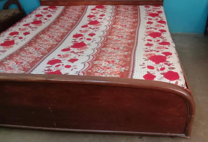 Bed (wooden) with foam used 1