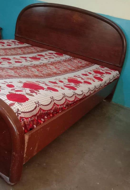 Bed (wooden) with foam used 3