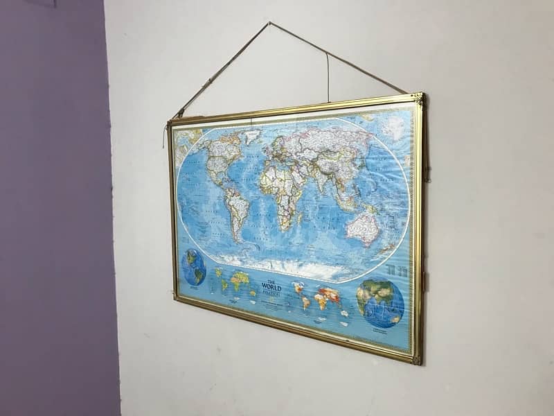 World map both sides 45x30 inches 0