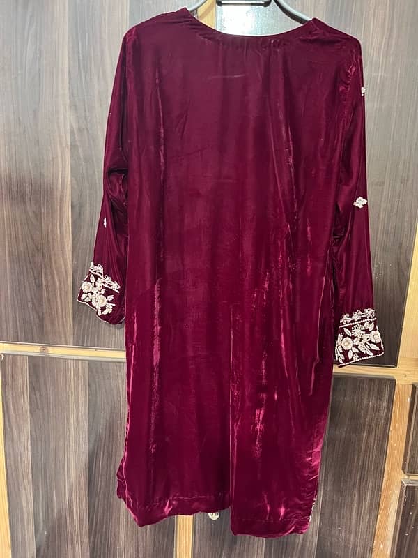 Red velvet dress/suit for wedding/Party 1