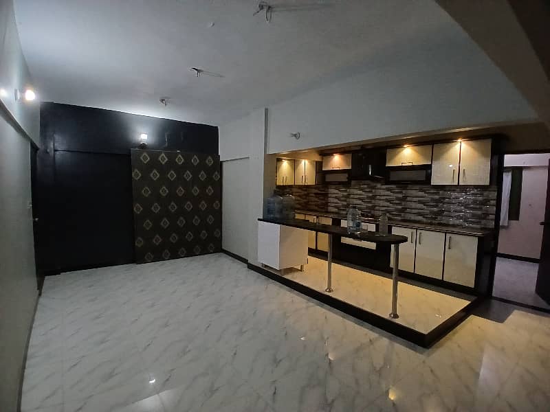 3 BED DRAWING DINING FLAT WITH ROOF FOR RENT IN GULISTAN E JAUHAR 1