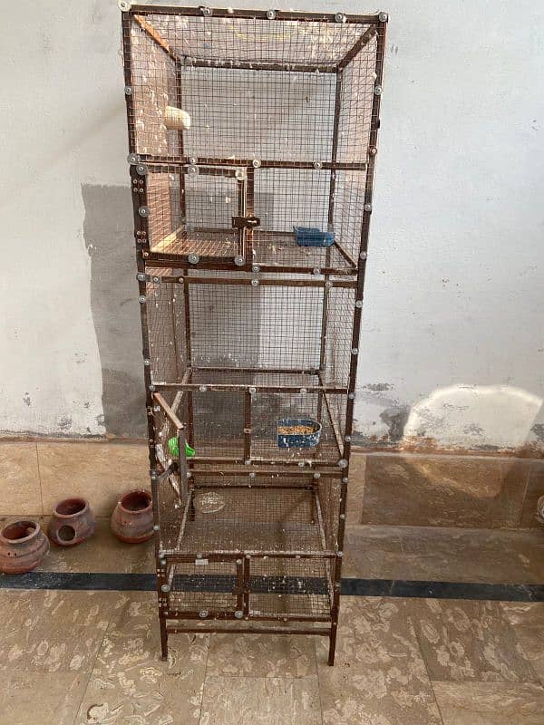 tower cage for parrots, pigeons and hens 1