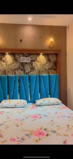 sea green color bed and side tables for sale