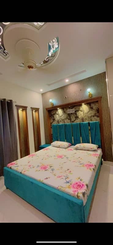 sea green color bed and side tables for sale 2