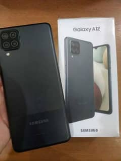 Samsung A12 black 4/64 with box official 10/10 condition