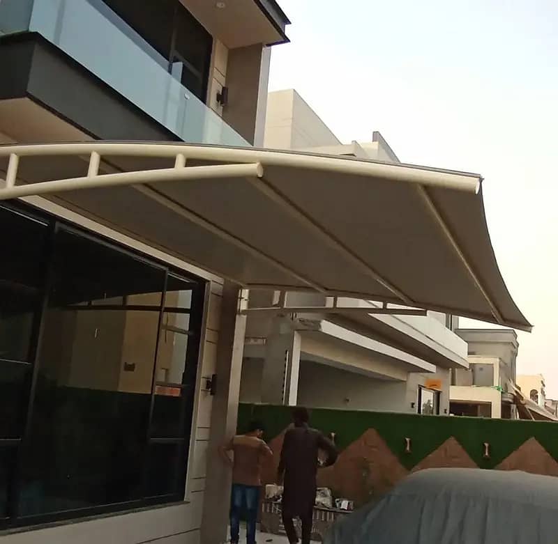 Canopy Sheds | Tensile PVC Shades | Car Parking Structure | Pole Shade 10