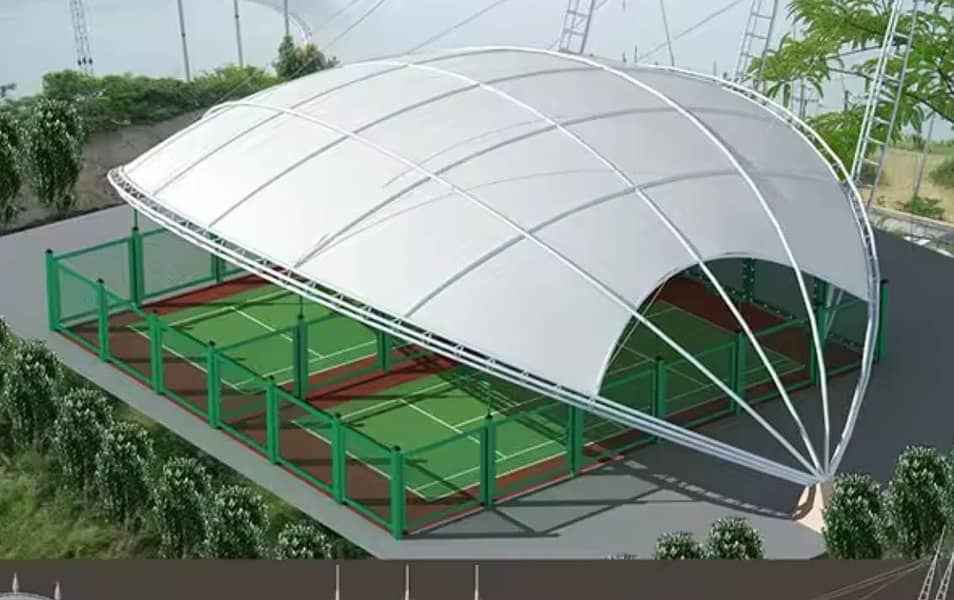 Canopy Sheds | Tensile PVC Shades | Car Parking Structure | Pole Shade 14