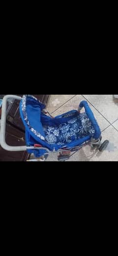 blue colour baby pram