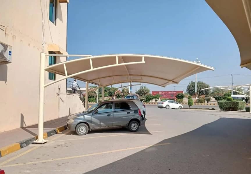 Canopy Sheds | Tensile PVC Shades | Car Parking Structure | Pole Shade 3