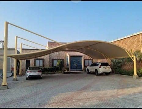 Canopy Sheds | Tensile PVC Shades | Car Parking Structure | Pole Shade 11