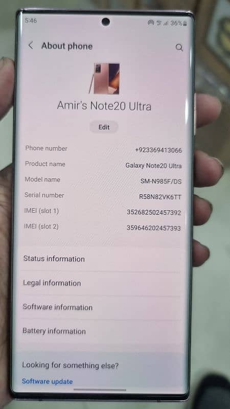 Samsung galaxy not 20 ultra dual sim 256 gn 0