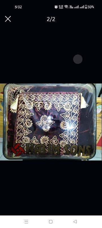 brand new velvet maroon embroidery bedsheet and other bedsheet 7