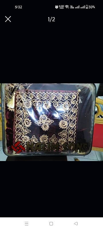 brand new velvet maroon embroidery bedsheet and other bedsheet 8