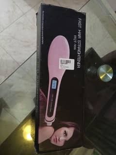 Hair straightening brush