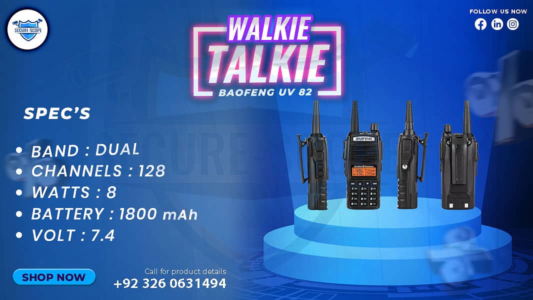 WALKIE TALKIE | Wireless Set | Hiking items | Adventure Gear | BF 888 2