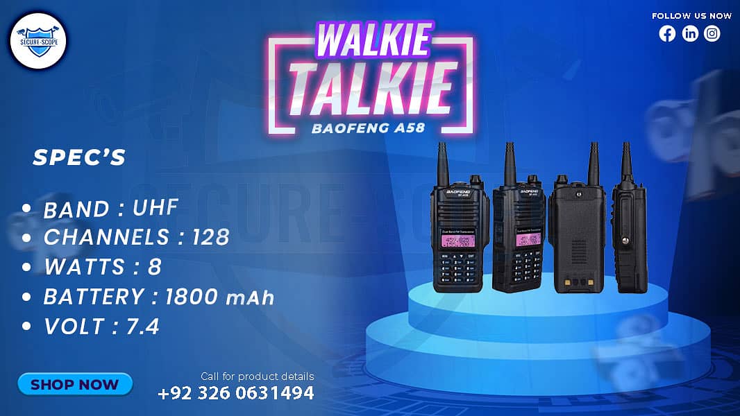 WALKIE TALKIE | Wireless Set | Hiking items | Adventure Gear | BF 888 7