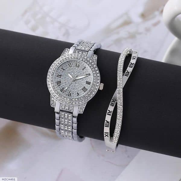 woman Diamond Artificial set Roman watch Rose gold 0