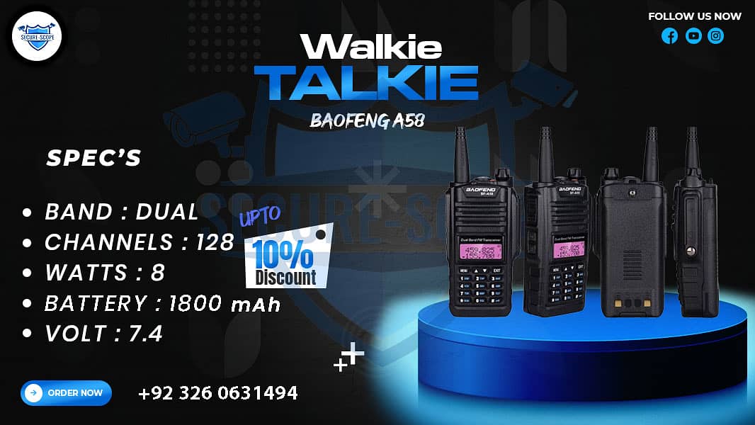 WALKIE TALKIE | Wireless Set | Hiking items | Adventure Gear | BF 888 2