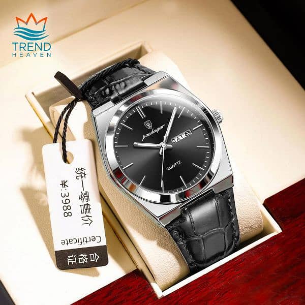 Stylish Men's Leather Strap Watch for Sale! 3