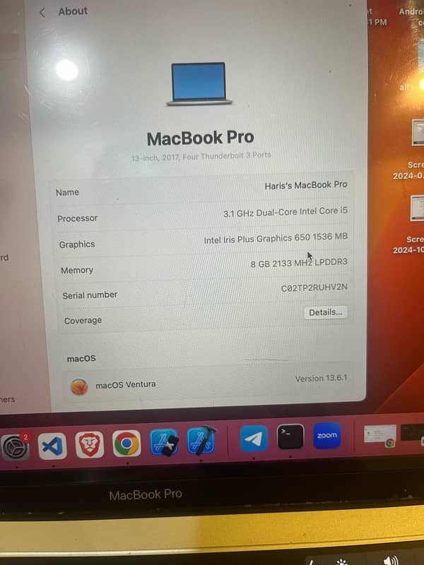 mackbook pro 2017 0