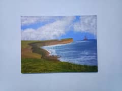 sea side view painting