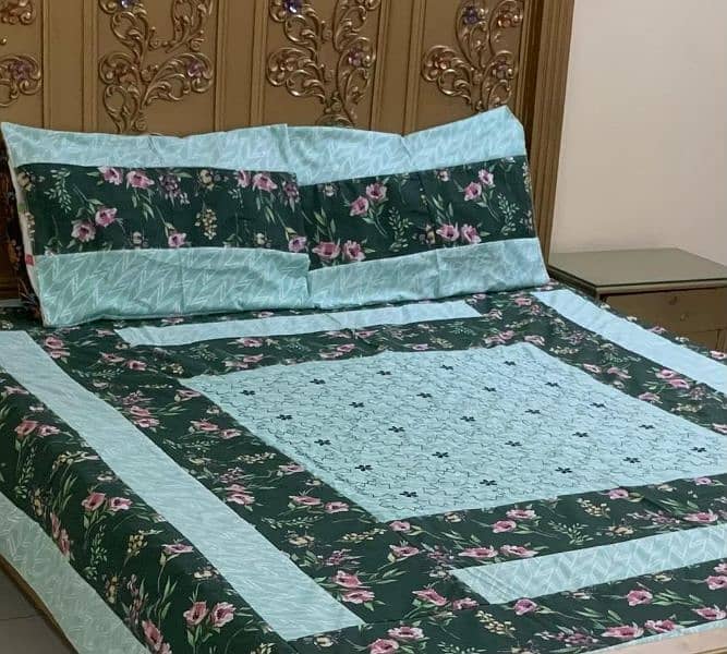 3. pcs Cotton sotton patchwork Double Bedsheet 2