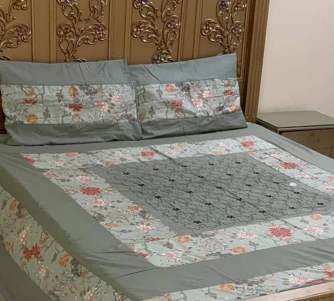 3. pcs Cotton sotton patchwork Double Bedsheet 4