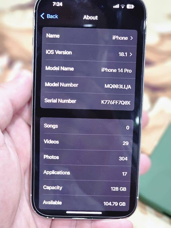 iphone 14 pro non pta LLA model 8month sim working dual sim 13