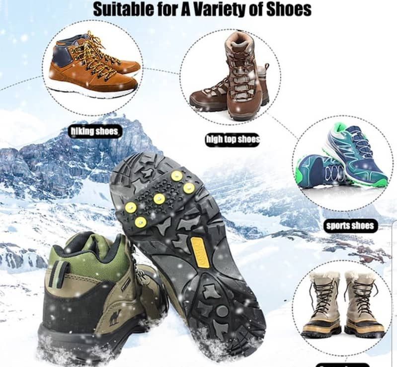 Crampons - Anti Slip - Anti- Skid Snow Grippers For any shoe 3