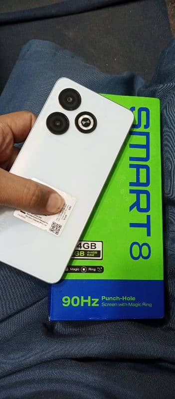 Infinix smart8 4+4/64 Complete box 8month warranty 5