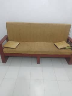 5 seater wooden sofa