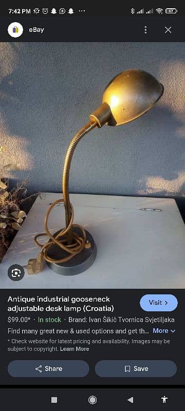 Antique Lamp / Table lamp antique / Study lamp / Table light 7