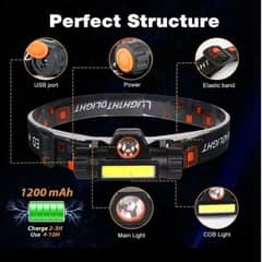 Brand New Usb Rechargeble Waterproof  Headlamp Led Light