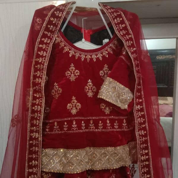 Bridal Dress in velvet Stuff for Sale in Reasonable price 2