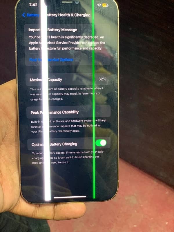 iPhone 12 Pro Max128gb  lines in panel Face ID okay display msg 3