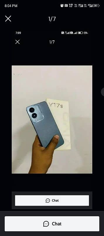 Y17s vivo (6+6/128) G85,,,03221781446 0