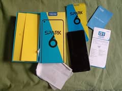 Tecno spark 6 (4/64) with Box 5000 Mh betrry