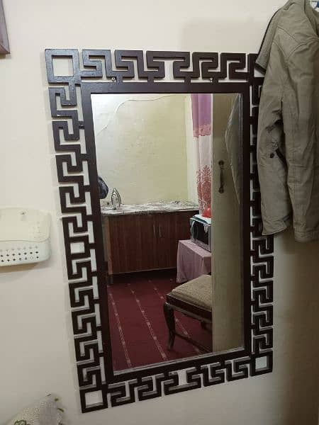 2X4 mirror in wooden  frame in full ok conditions 0