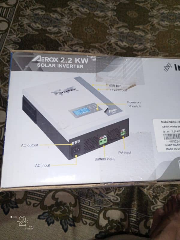 inverex inverter 2.2 kw. jab se lia abhi tak seald hai box pack 1