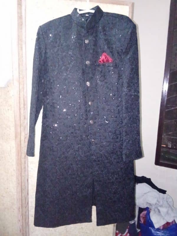 brand new sherwani full black 0