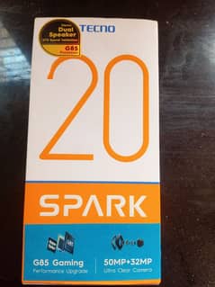 spark 20 tecno 256/8 gb 10 months waranty