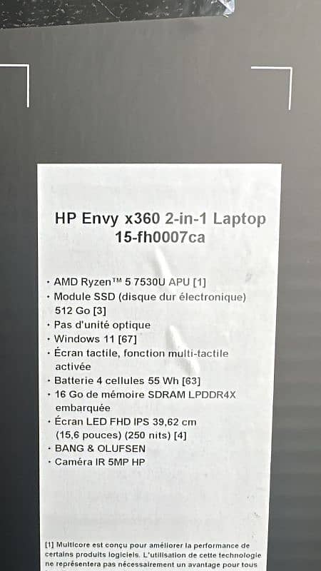 HP envy x360 2-in-1 convertible ryzen 5 7th gen 16gb/512gb 9