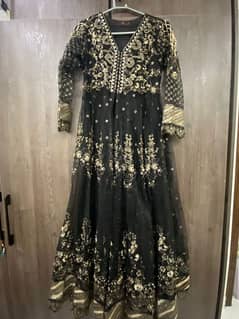 Black & Golden Long Frock