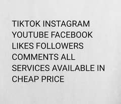 TIKTOK INSTA LIKES FOLLOWERS VIEWS AND YOUTUBE SUBSCRIBER LIKES VIEWS