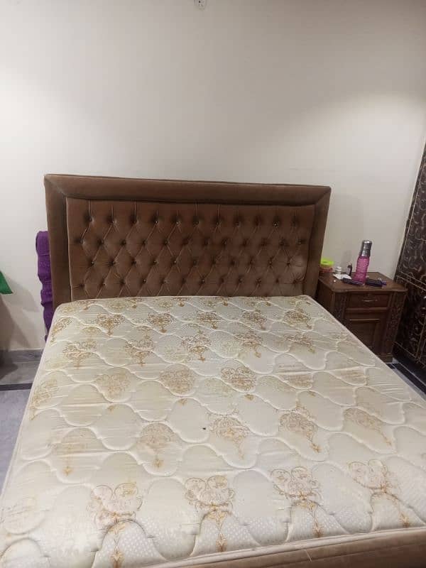 bed and mattress with side tables call and whtsup 03315050533 2