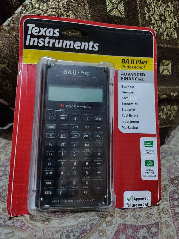 BA2 PLUS PROFESSIONAL FINANCIAL CALCULATOR TEXAS INSTRUMENTS 0