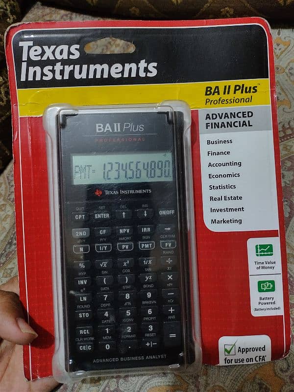 BA2 PLUS PROFESSIONAL FINANCIAL CALCULATOR TEXAS INSTRUMENTS 5