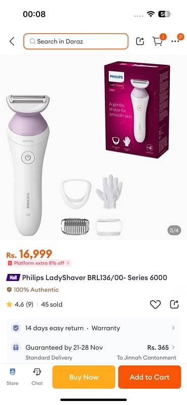 Philips electric shaver razor epilator for women 1