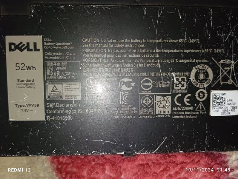 Dell laptop battery 3