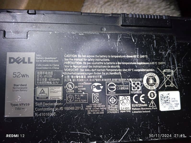 Dell laptop battery 5